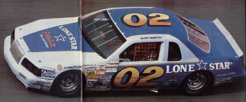 LONESTAR PETERBILT1986 THUNDERBIRD M MARTIN NASCAR DECAL # 02 MILLER AMERICAN