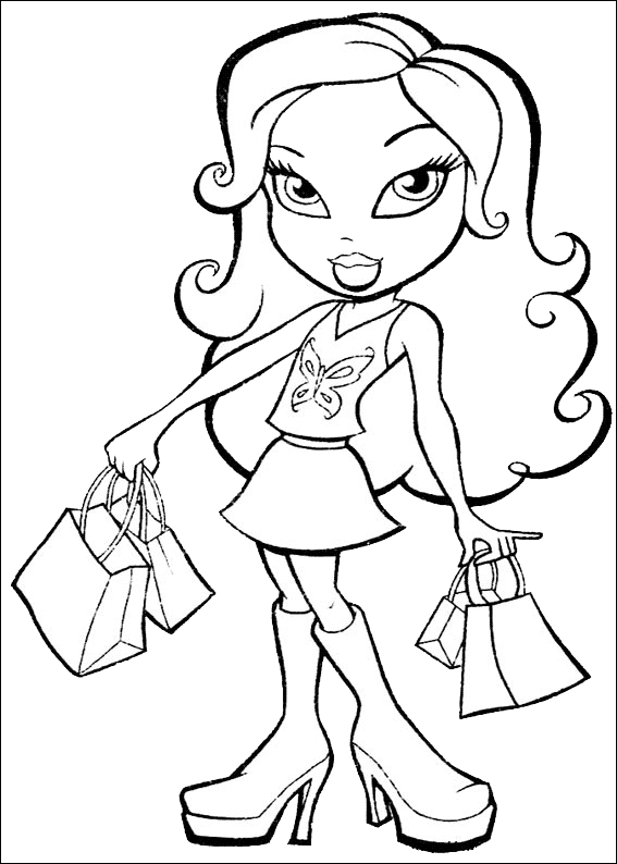 bratz and boots coloring pages - photo #26